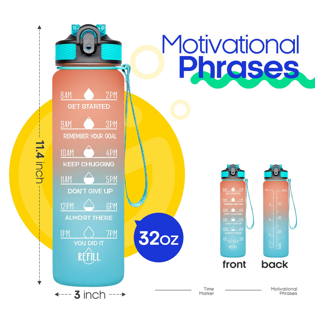 bpa free water bottle time marker